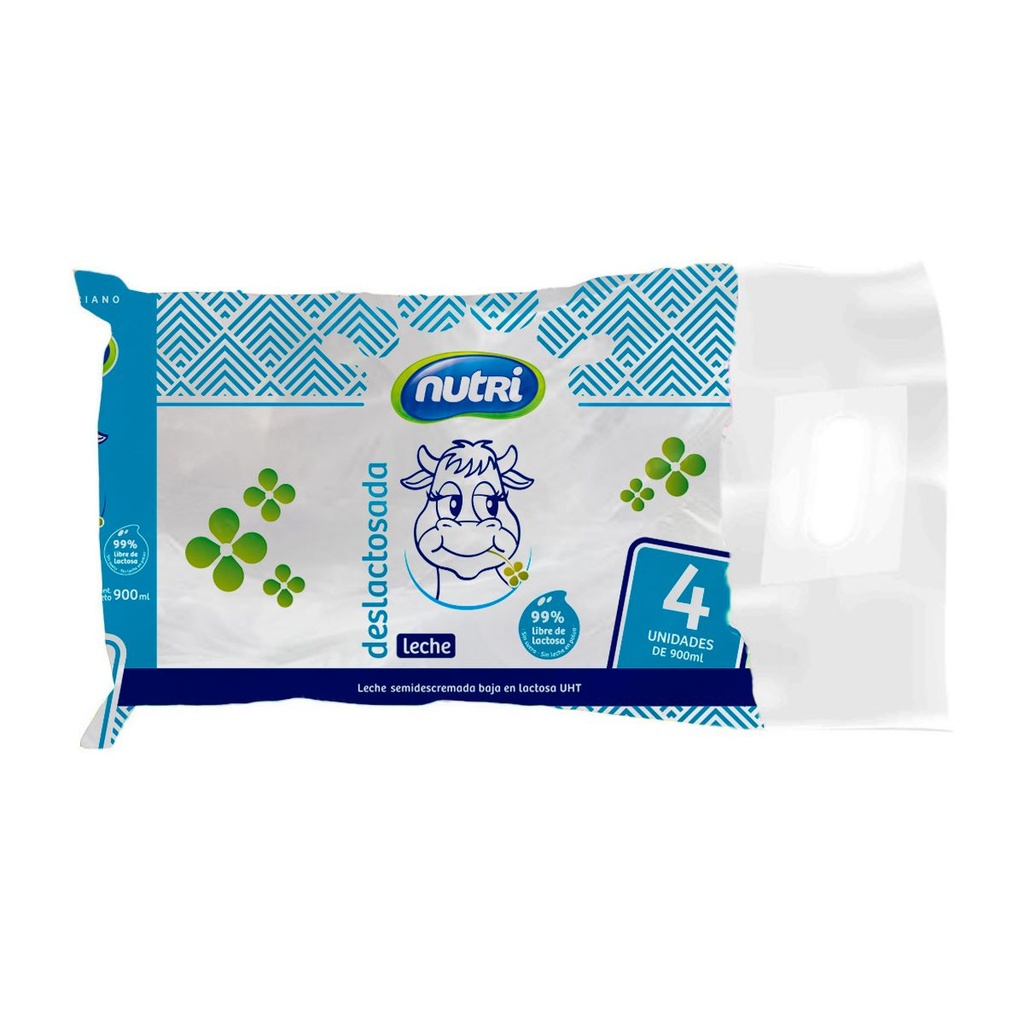 4PACK LECHE UHT DESLACTOSADA POLI 900ML+iva